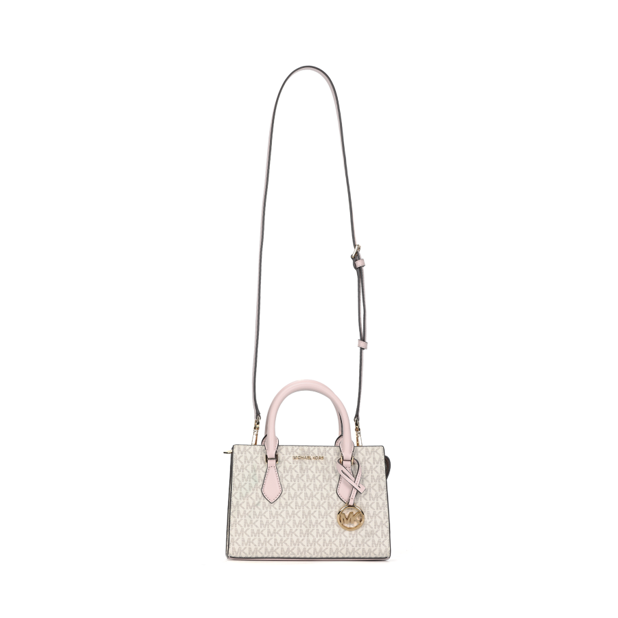 MICHAEL KORS Shania Artificial Leather Crossbody Handbag Small Women's Vanilla White/Nude Pink