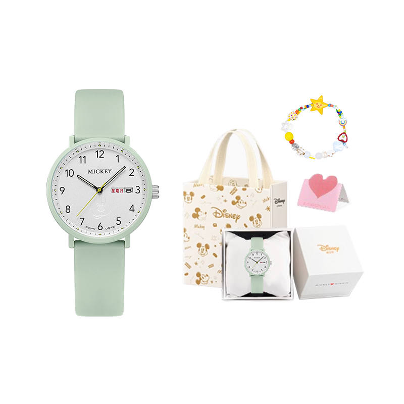 Disney Disney Mickey Mouse Quartz Movement Silicone Strap Watch Unisex White Dial