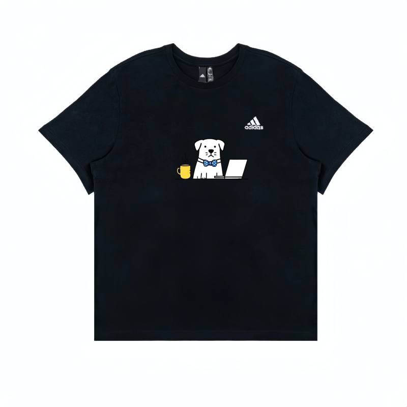 Adidas Adidas T Shirts Unisex Black Crew Neck Moderate
