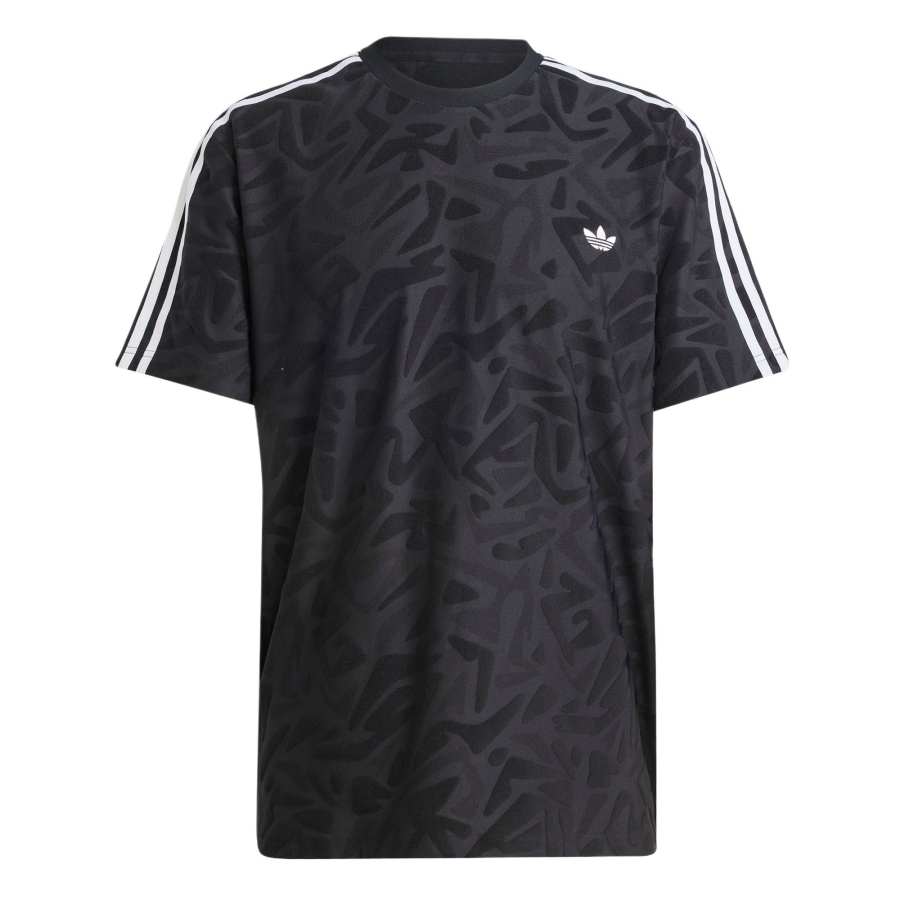 Adidas Originals three-stripe abstract-print T-shirt