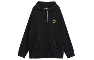 Timberland Sweatshirts Men's Black Hooded Moderate Regular