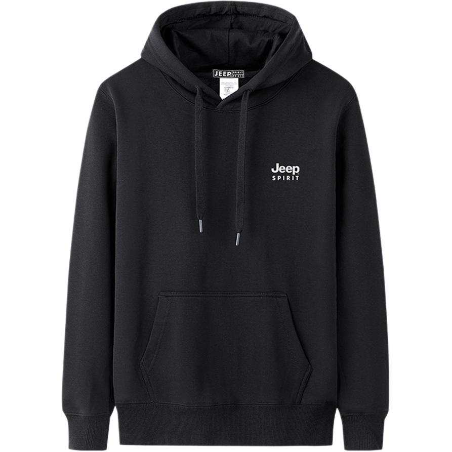 JEEP SPIRIT Sweatshirts Men's Hooded Thickened Regular