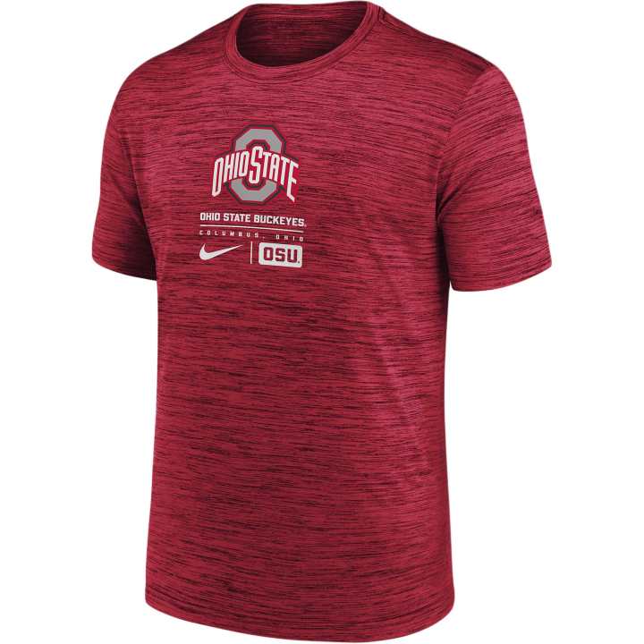 Nike Nike Ohio State Buckeyes Campus Center Block Velocity Men's Nike Dri-FIT College T-Shirt