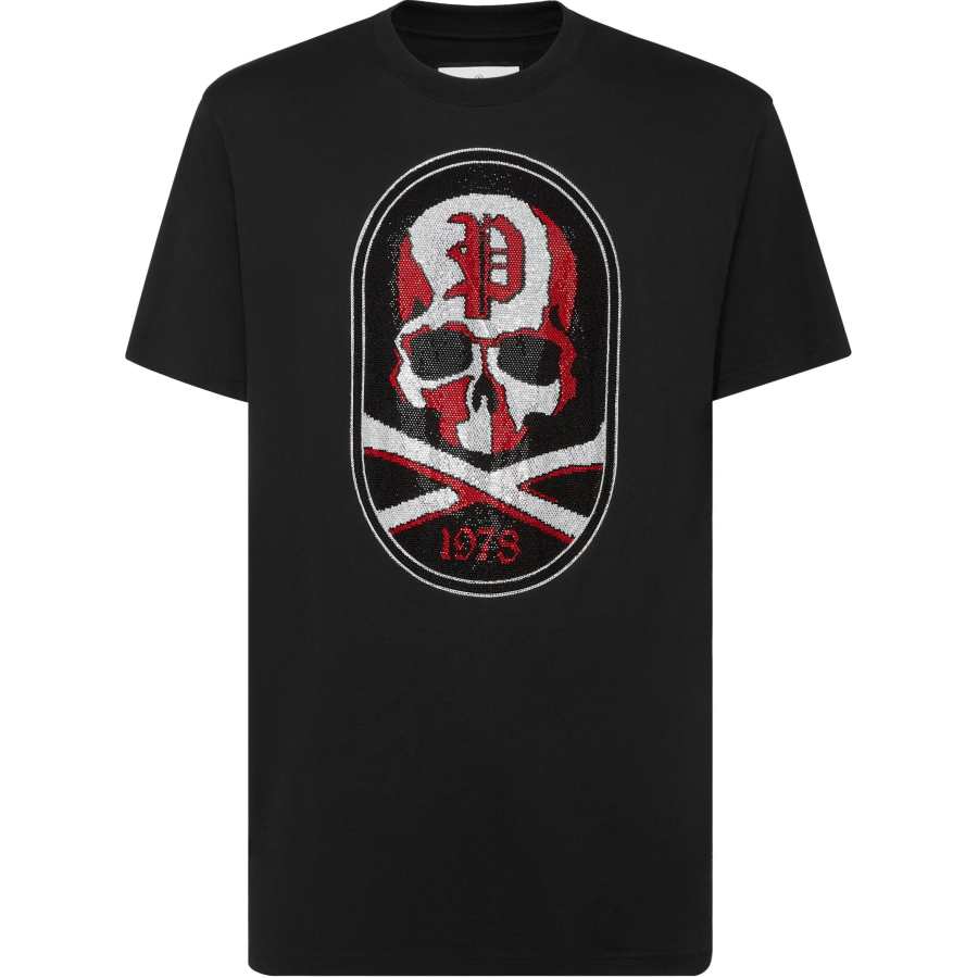 Philipp Plein Skull&Bones-patch cotton t-shirt