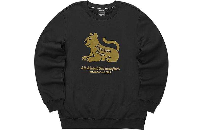 Skechers Sweatshirts Unisex Carbon Black/0018 Crew Neck Moderate Regular