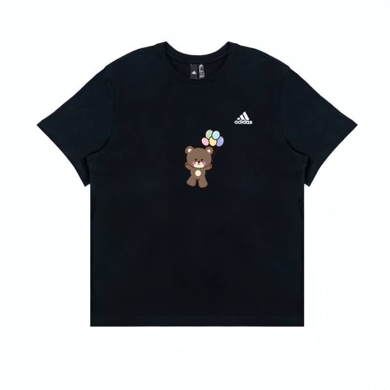 Adidas Adidas T Shirts Unisex Black Crew Neck Moderate Straight Fit