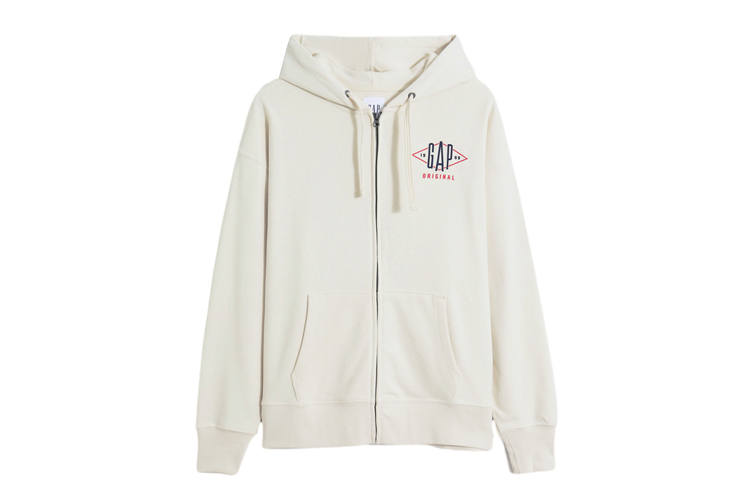GAP GAP Sweatshirt Unisex Gray White
