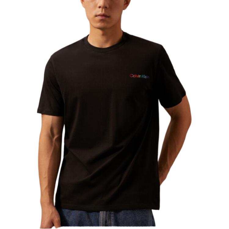 CALVIN KLEIN Rainbow Series T Shirt Unisex Space Black