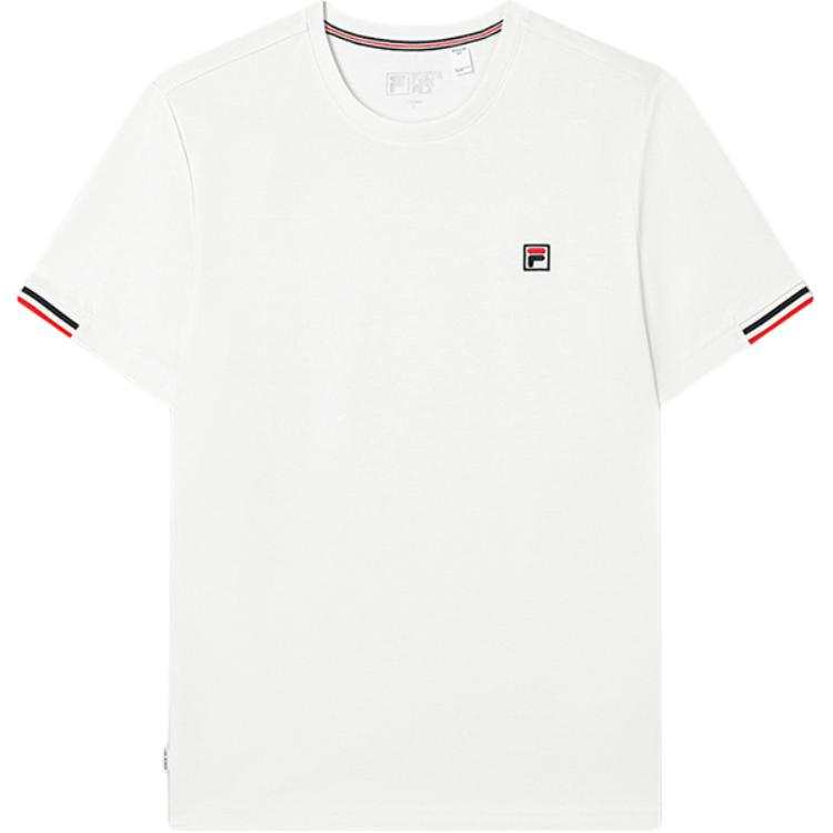 FILA T Shirts Men's Cloud White Crew Neck Moderate
