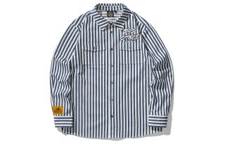 PJ's Vigor Shirt Early Fall Unisex Letter Stripes Color Block