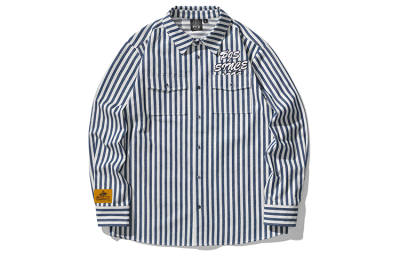 PJ's Vigor Shirt Early Fall Unisex Letter Stripes Color Block