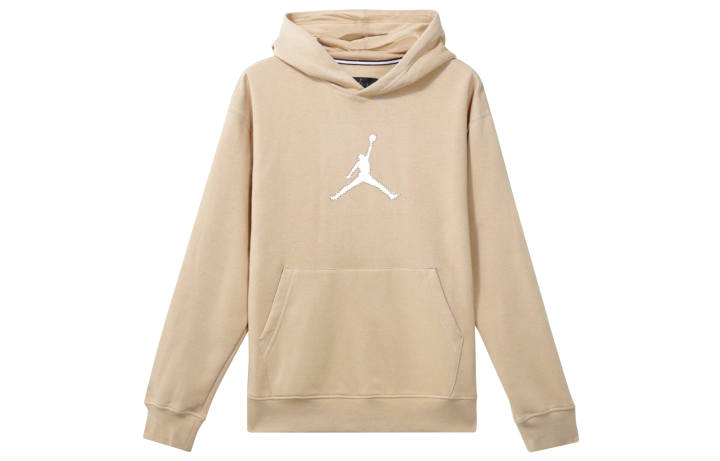Jordan Jordan Flight MVP Logo Label Hooded Casual Thickened And Fleece Lined Long Sleeved Sweatshirt Men's Legend Medium Umber