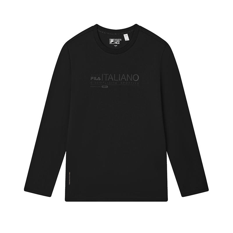 FILA T Shirts Men's Jet Black Crew Neck