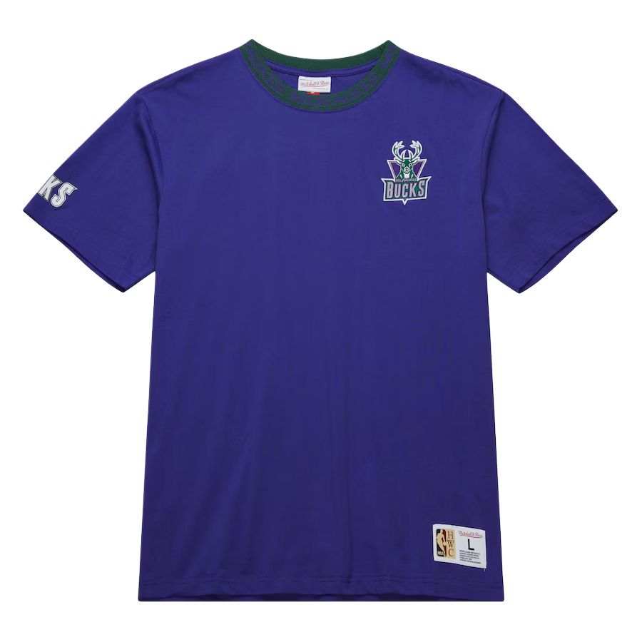 Mitchell Ness x NBA Milwaukee Bucks T Shirt Men's Dark Blue