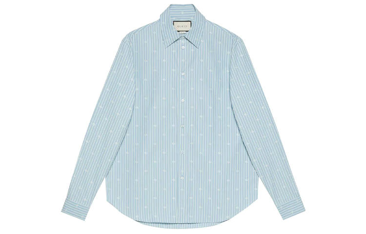 GUCCI 【Previous Season】GG-jacquard striped shirt