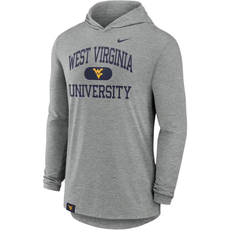 Nike Nike West Virginia Mountaineers Blitz Men's Nike Dri FIT College Long Sleeve Hooded T Shirt
