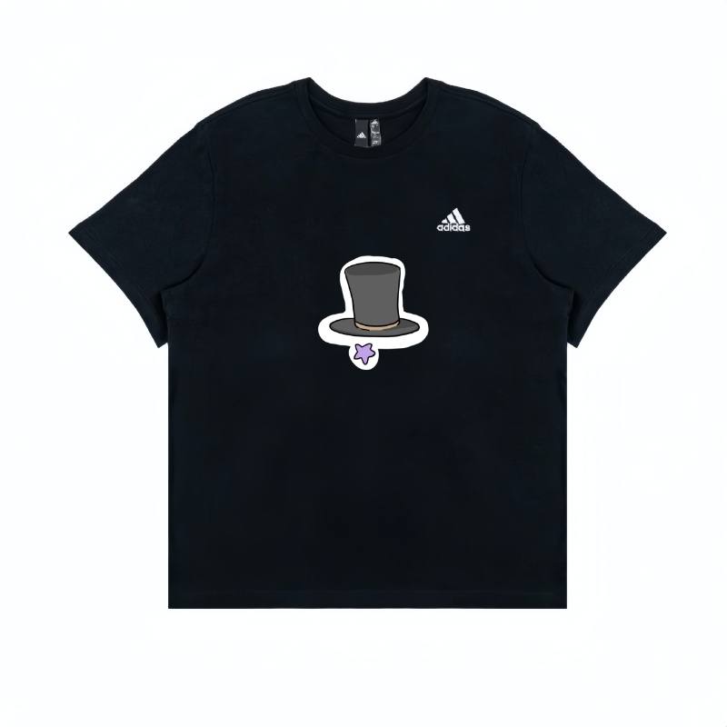 Adidas Adidas T Shirts Unisex Black Crew Neck Moderate Straight Fit