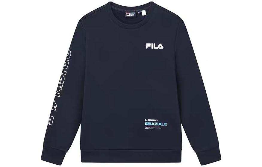 FILA Sweatshirts Men's Legend Blue Crew Neck Moderate Regular