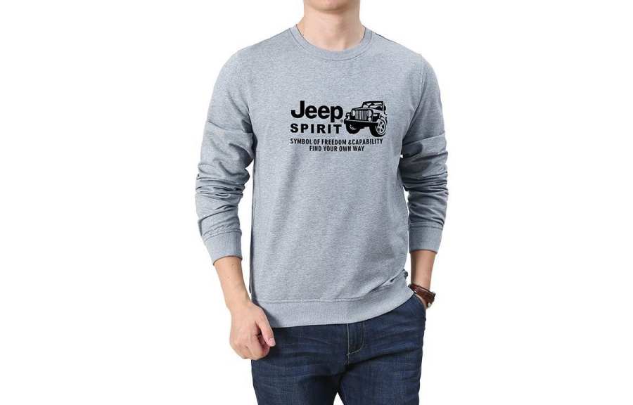 JEEP SPIRIT Sweatshirts Men's Crew Neck Moderate Regular