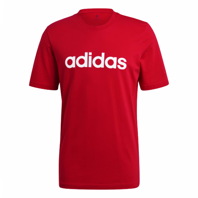 Adidas Adidas ESSENTIALS T Shirts Men's Scarlet Crew Neck Moderate Straight Fit