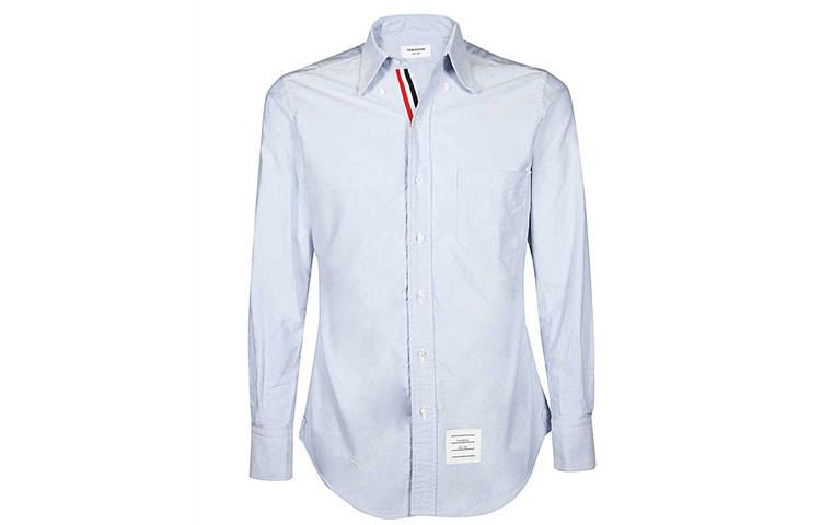 THOM BROWNE THOM BROWNE Shirts Men's Light Blue Lapel Moderate Other