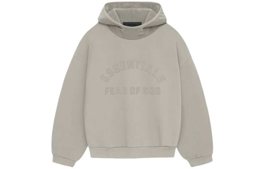 Fear Of God Essentials SS24 Drop2 Nylon Fleece Hoodie Sweatshirt Men's Seal Gray