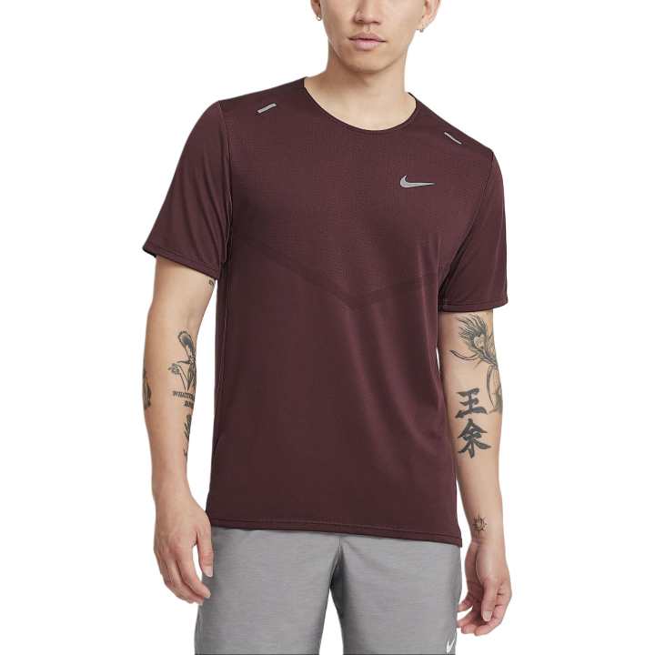 Nike Nike RISE 365Dri Fit T Shirt Men's Burgundy Red