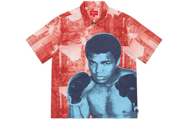 Supreme Supreme Muhammad Ali Zip Up Short Sleeve Shirt