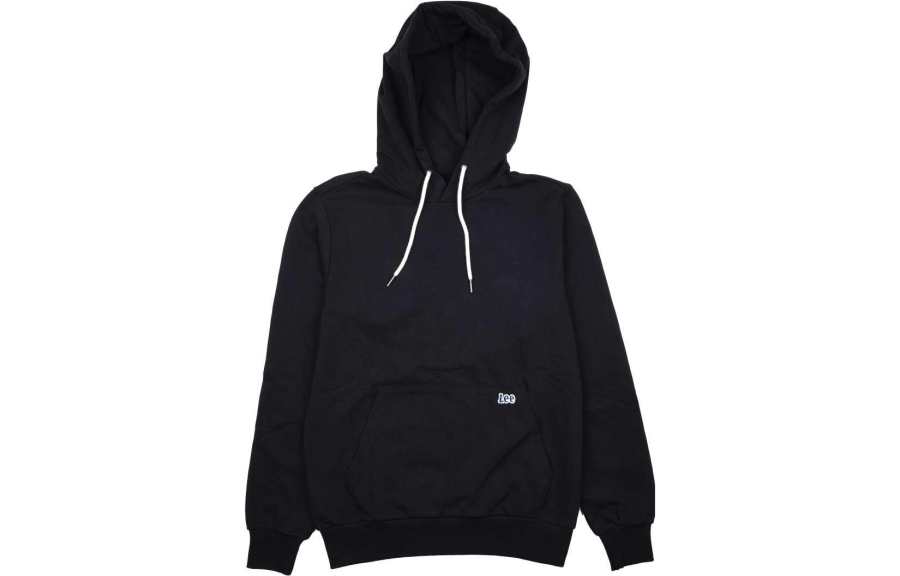 Lee Lee Sweatshirts Unisex Black Hooded Moderate Regular