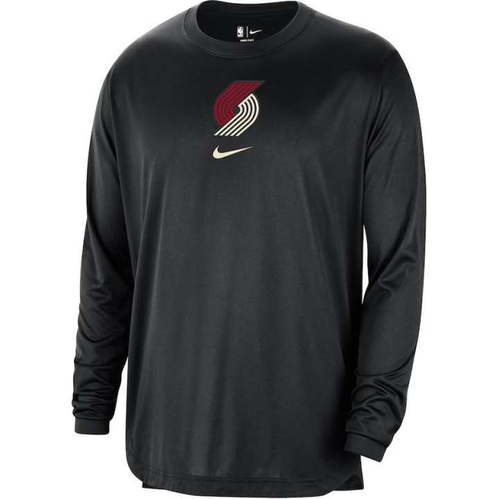 Nike Nike x NBA Portland Trail Blazers Edition Authentic Pregame Performance T Shirt Men's Black