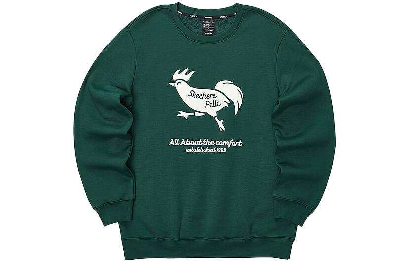 Skechers Sweatshirts Unisex Seaweed Army Green/02ZG Crew Neck Moderate Regular