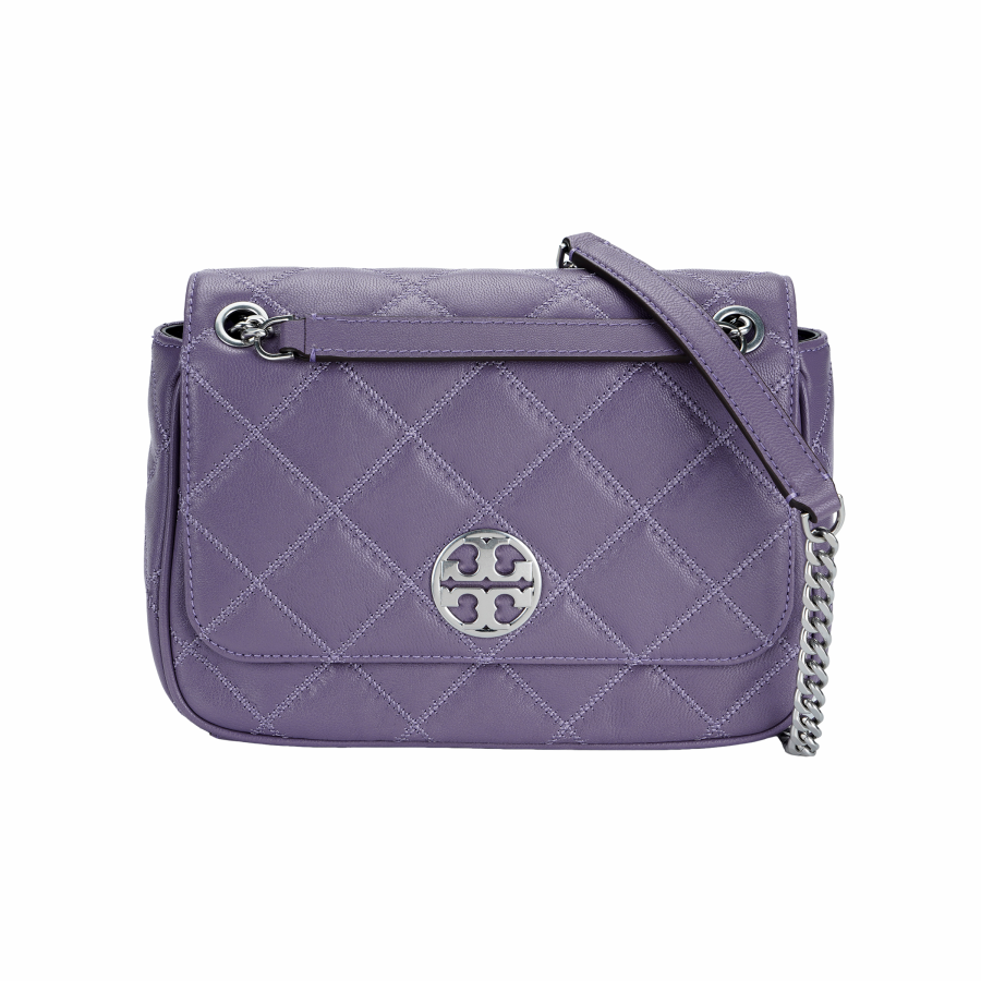 TORY BURCH Cow Leather Crossbody Bags Medium Women's Purple