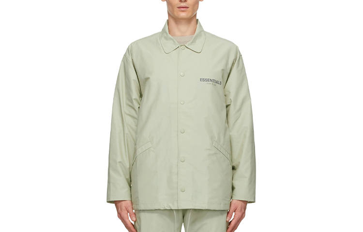 Fear Of God Essentials FW20 Shirts Unisex Sage Green Square Collar Moderate Other