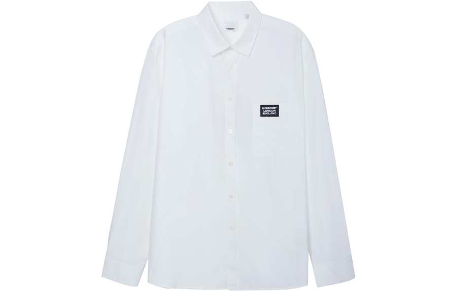 Burberry Shirts Men's White Lapel Moderate Other