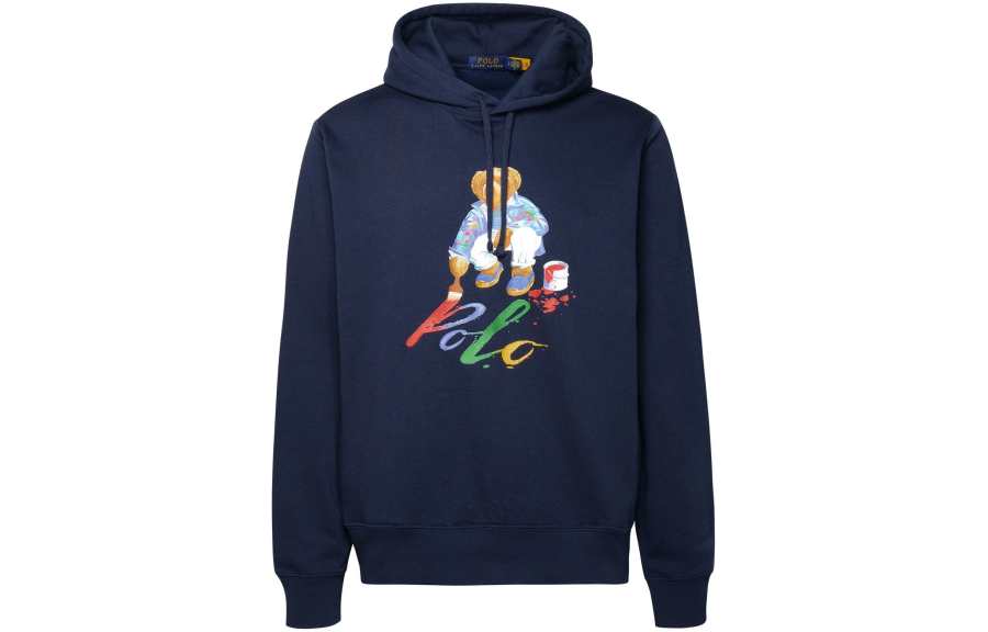 Polo Ralph Lauren Bear Printed Drawstring Hoodie