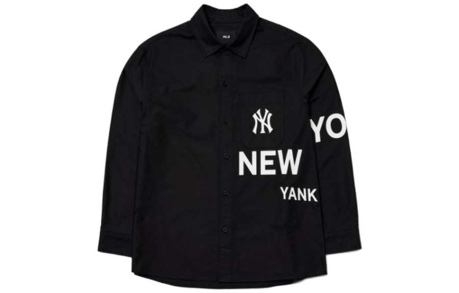 MLB MLB Base Logo Shirts Unisex Black Square Collar Moderate Other