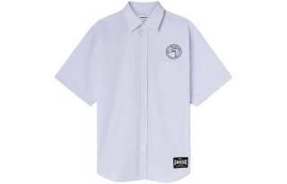 Ambush short-sleeve striped cotton shirt