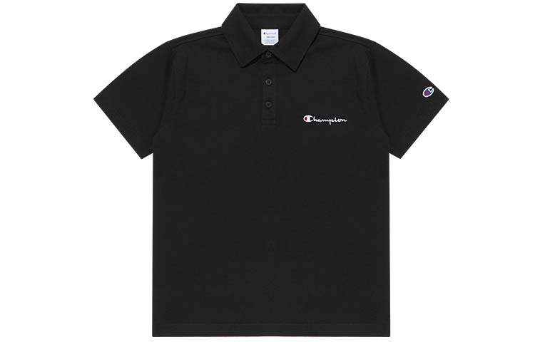Champion Polo Shirt Japan Version Unisex Black