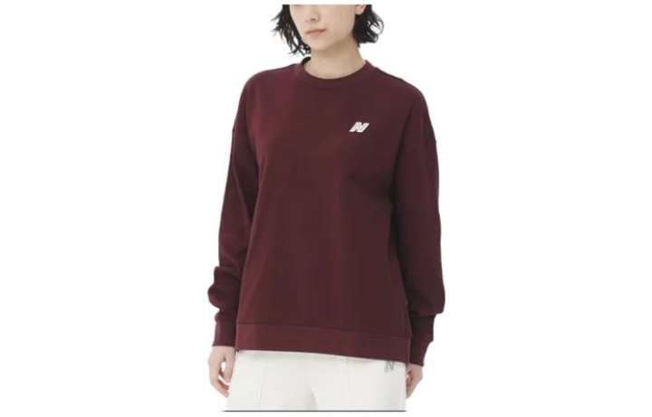 New Balance New Balance Sweatshirts Unisex Burgundy Crew Neck Moderate Regular