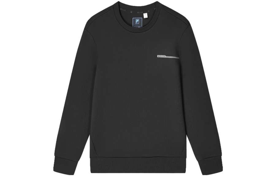 FILA Sweatshirts Men's Jet Black Crew Neck Moderate Regular