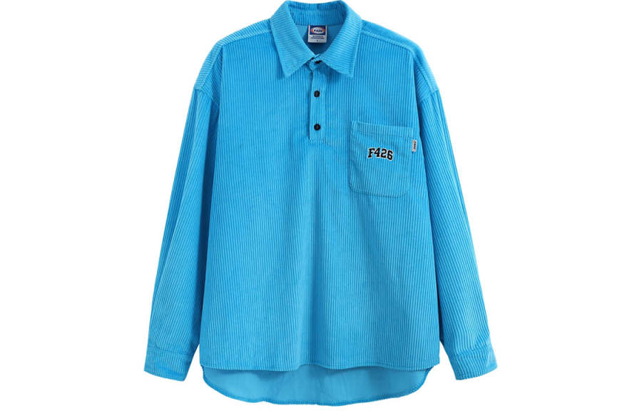 F426 Polo Shirts Unisex Blue Polo Collar Moderate Other