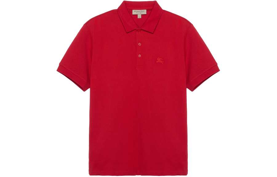 Burberry Polo Shirts Men's Red Polo Collar Moderate Other