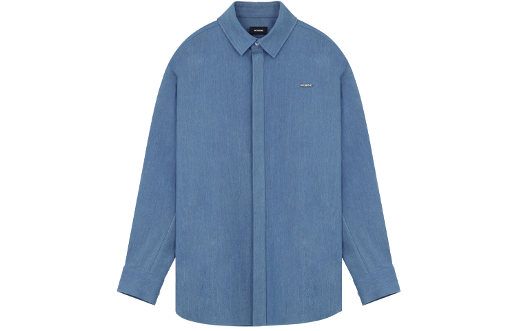 WE11DONE WE11DONE Shirts Men's Blue Lapel Moderate Other