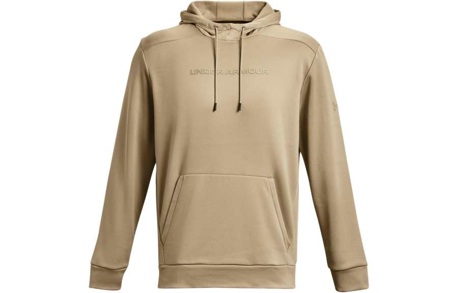 Under Armour Fleece Sweatshirts Men's Khaki Hooded Moderate Regular