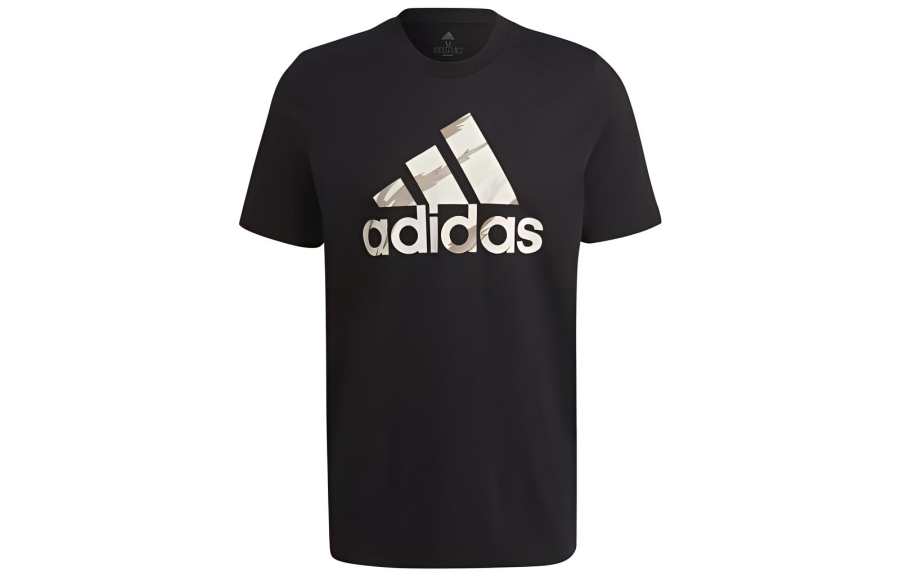 Adidas Adidas T Shirts Men's Black Crew Neck Moderate Straight Fit