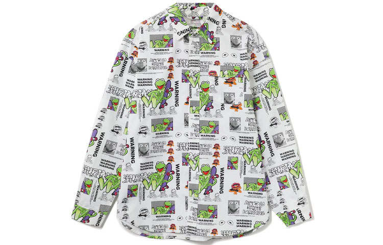 Li-Ning Li Ning X Disney Shirts Unisex White Pointed Collar Moderate Other