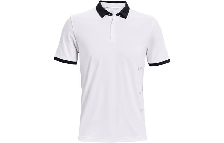 Under Armour Vanish Polo Shirts Men's White Polo Collar Moderate Straight Fit
