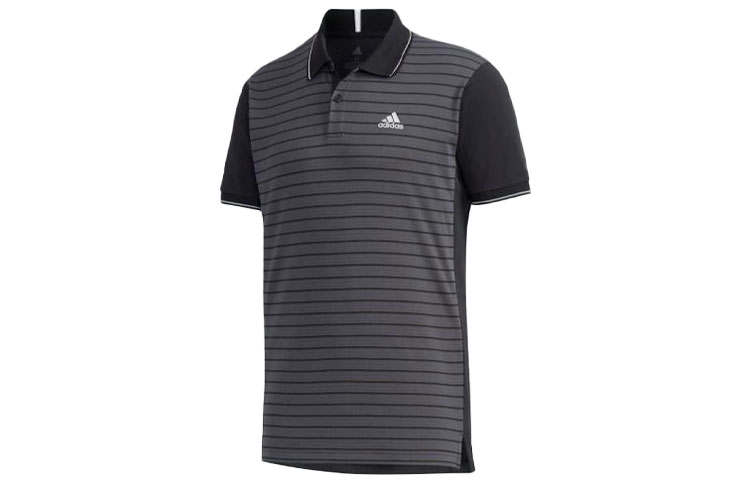 Adidas Adidas Polo Shirts Men's Gray Polo Collar Moderate Straight Fit