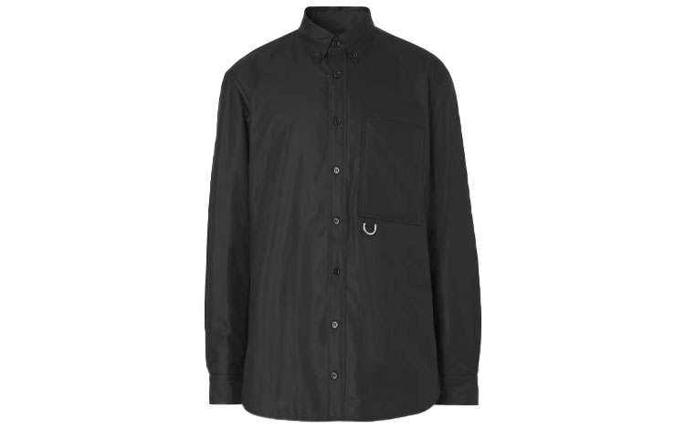 Burberry Shirts Men's Black Polo Collar Moderate Other