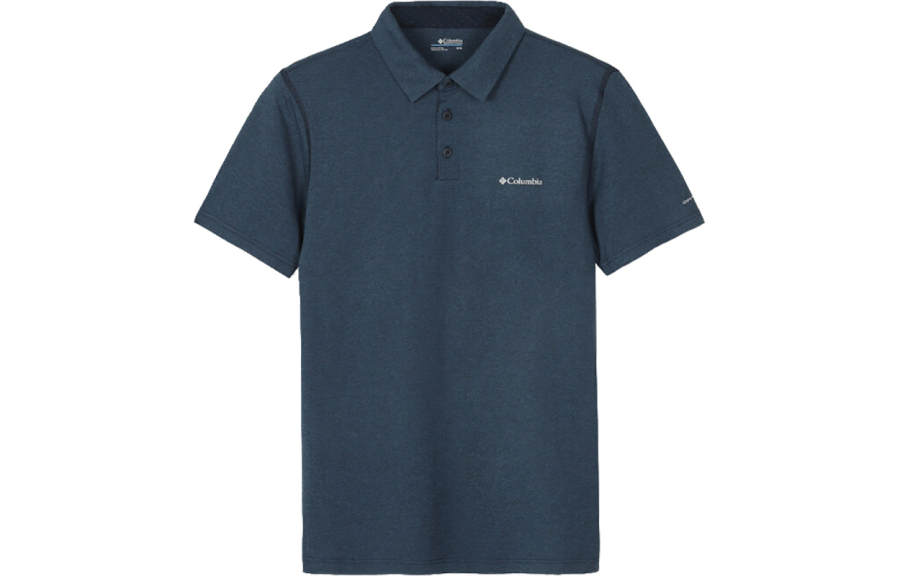 Columbia Polo Shirts Men's Navy Blue Moderate